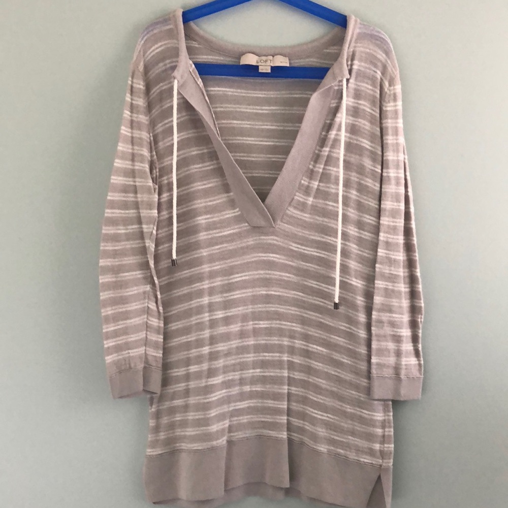 Loft tunic top with drawstrings- size XSP